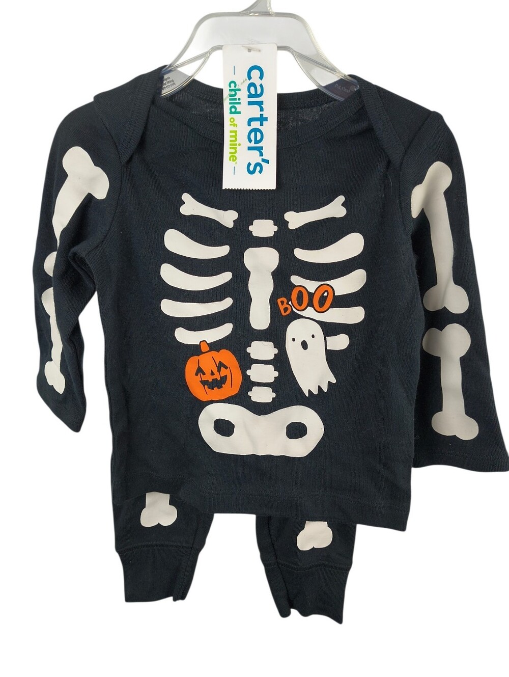 Carter's Child Of Mine Outfit Baby 3-6 Months Halloween 2 Piece Unisex Skeleton